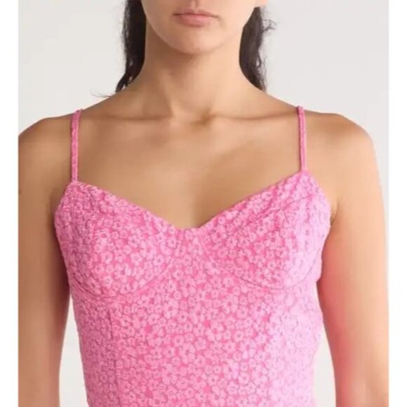 Altar'd State Floral Bustier Crop Top NEW - Picture 5 of 7